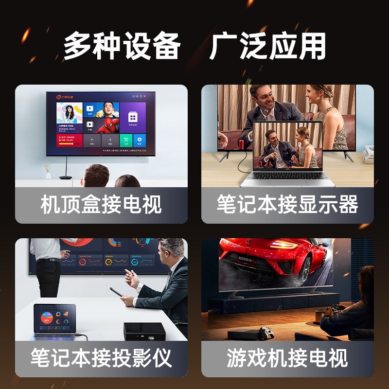 HDMI线2.0高清4k连接电视机顶盒投影仪电脑笔记本显示器数据加长