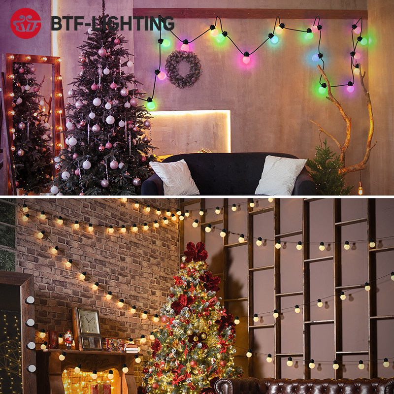 LED智能庭院灯串4040幻彩RGB带芯片可蓝牙APP遥控驱动便捷USB供电