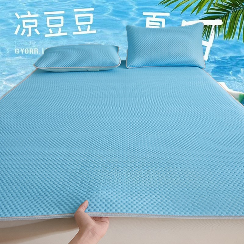 夏季冰丝豆豆凉席水洗冰丝席床单家用软席席子凉感空调双人软席子