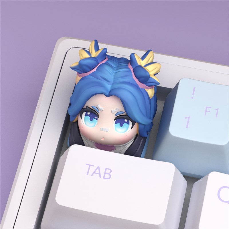 霓虹键帽无畏契约游戏键帽树脂键帽机械键盘个性立体按键帽客制化