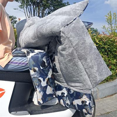 电动车挡风被冬季加绒加厚防寒护腿双面防水摩托电瓶车冬棉防风被