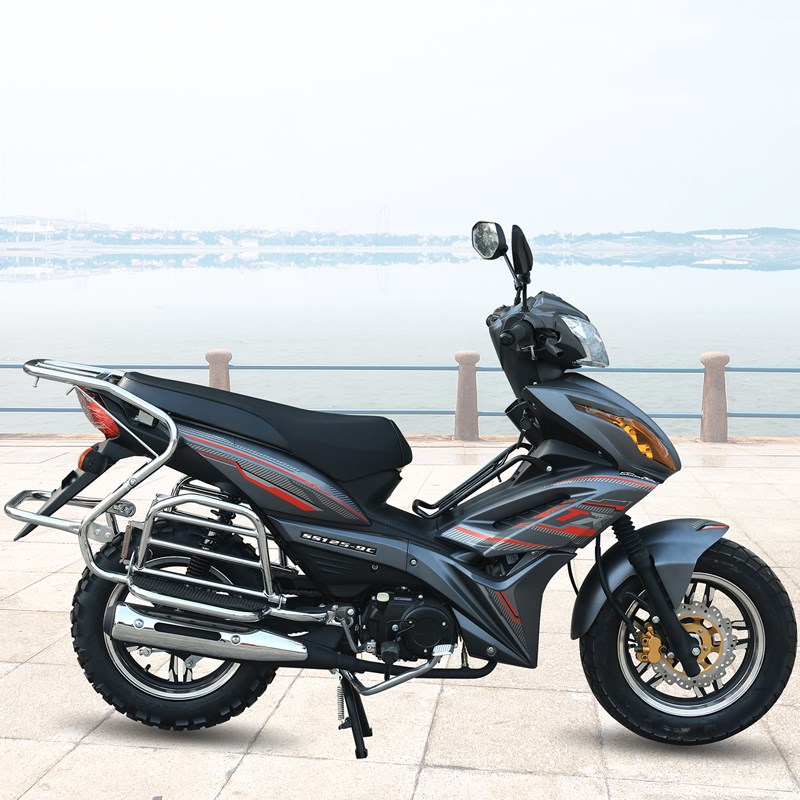 双狮国4电喷力帆发动机125cc碟刹大宽轮胎燃油代步弯梁摩托车上牌