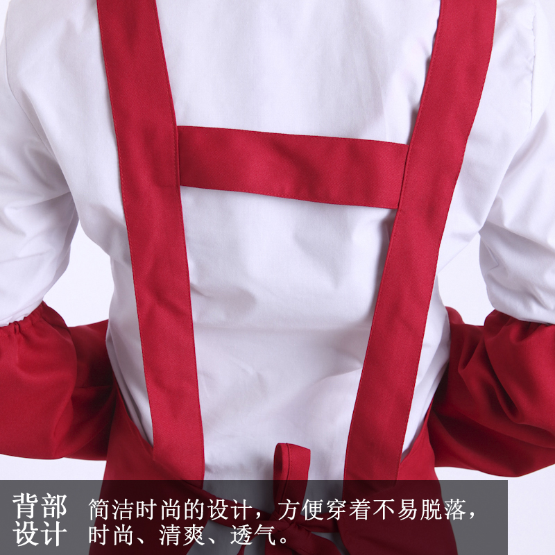 围裙新款纯色大众韩版定制围兜厨房咖啡店美甲超市围腰工作服印字