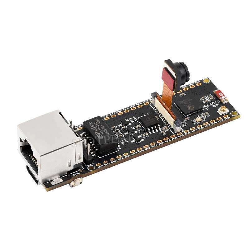 ESP32-S3 ETH Cam网口开发板PoE SD摄像头兼容树莓派Pico尺寸