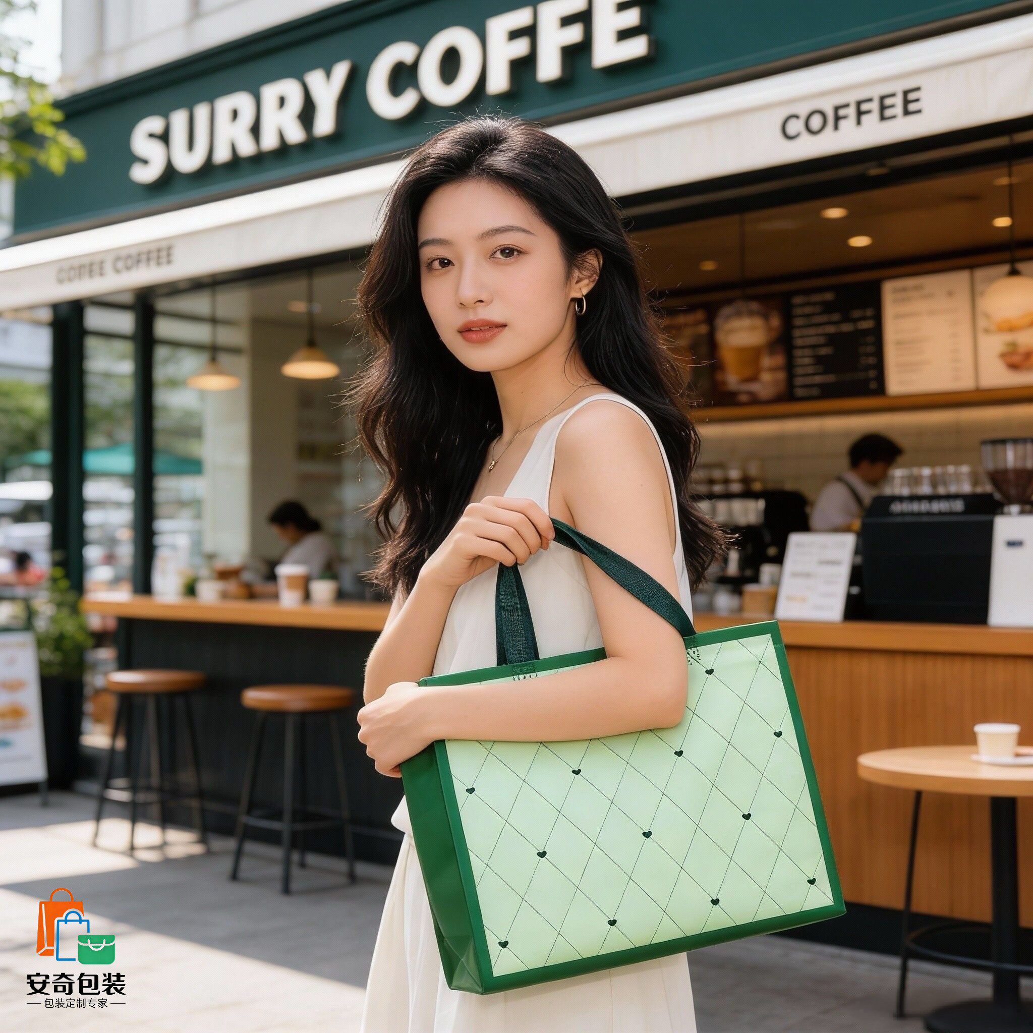 覆膜无纺布手提袋服装店高档精致包装袋不织布加厚购物袋可定制