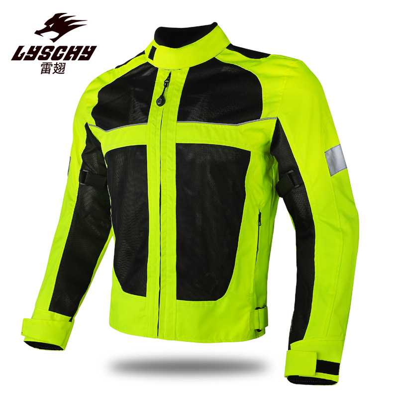 摩托车骑行服夏季男女防摔服反光网眼透气机车服四季夹克赛车服