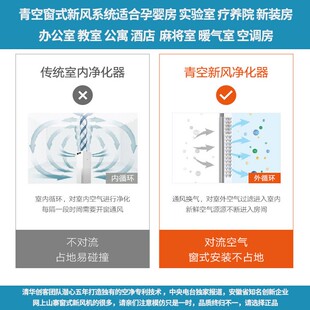青空窗式新风机免打孔新风家用窗户排风换气扇通风换气神器壁挂式