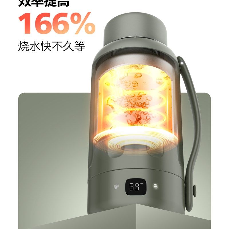 飞利浦电热水杯烧水杯旅行便携式烧水壶加热保温杯加热水杯电热杯