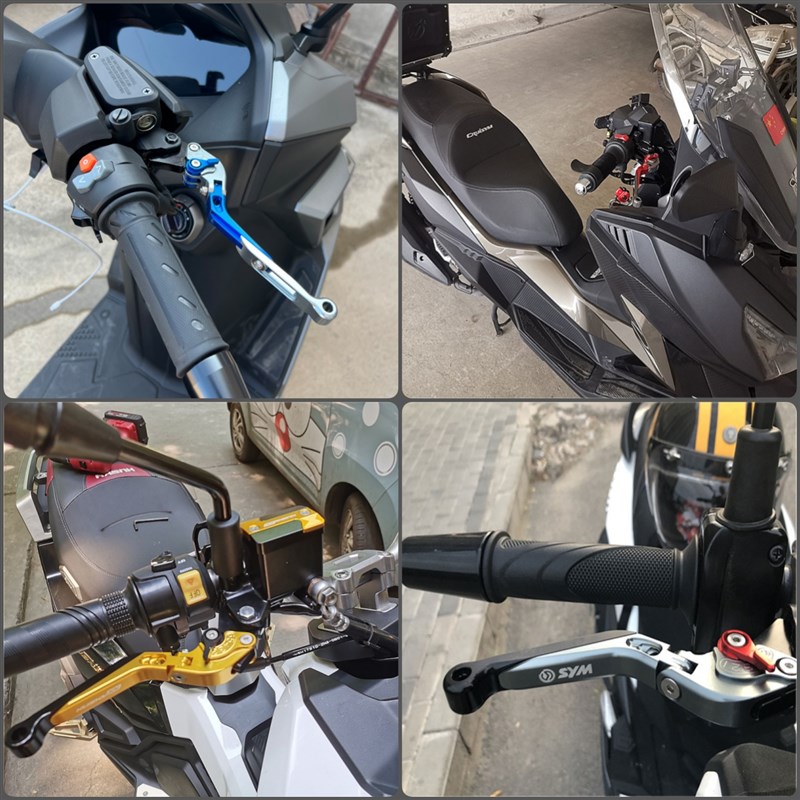 适用SYM三阳JETS125 Fiddle3 飞度4/5改装刹车牛角 可调手柄拉杆