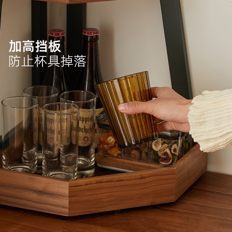 桌面杯子收纳置物架水杯架餐边柜咖啡杯收纳架高级感咖啡角展示架