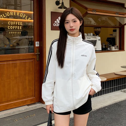 阿迪达斯女外套男情侣夹克春季