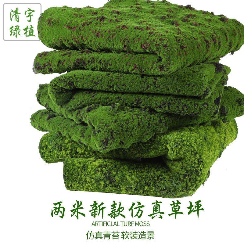 仿真苔藓草坪人造草坪室内装饰背景墙绿植盆景人工两米新款假草皮