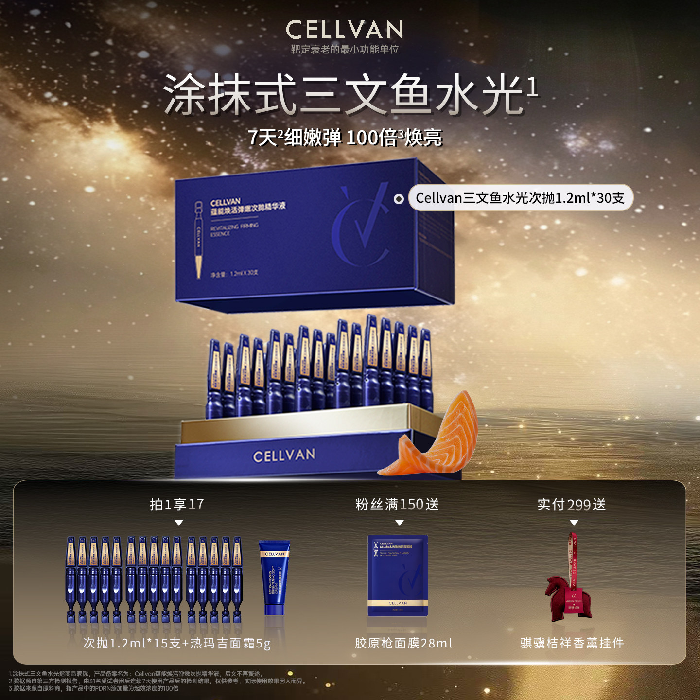 【双11抢先购】Cellvan三文鱼pdrn水光次抛细腻抗皱收毛孔弹嫩