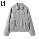 i.t 夹克休闲翻领重磅外套 秋季 izzue官方设计师款 仿亚麻质感男士