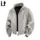 i.t izzue原创廊形飞行翻领可立领夹克男女2025年秋冬情侣款 外套