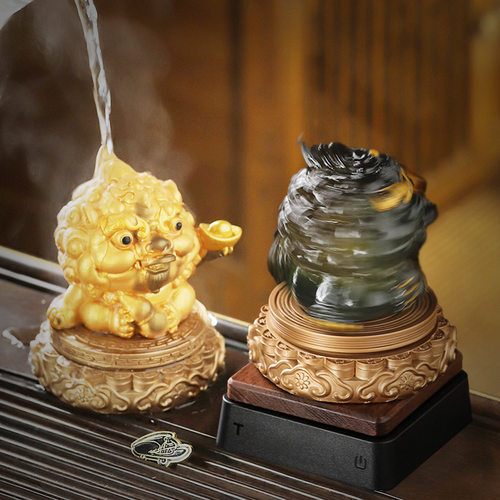 变色茶宠时来运转貔貅茶宠茶从宠茶台茶桌创意摆设装饰品茶玩礼盒