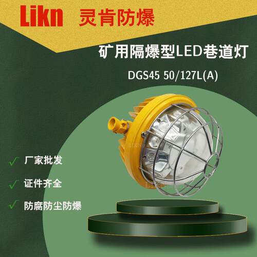 矿用隔爆型LED巷道灯DGS50/127L(A)DGS45/127L(A)井下防爆照明灯