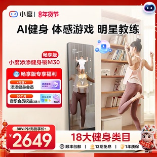 小度添添健身镜家用智能M30畅享版AI穿衣跳舞天天魔镜全身镜运动