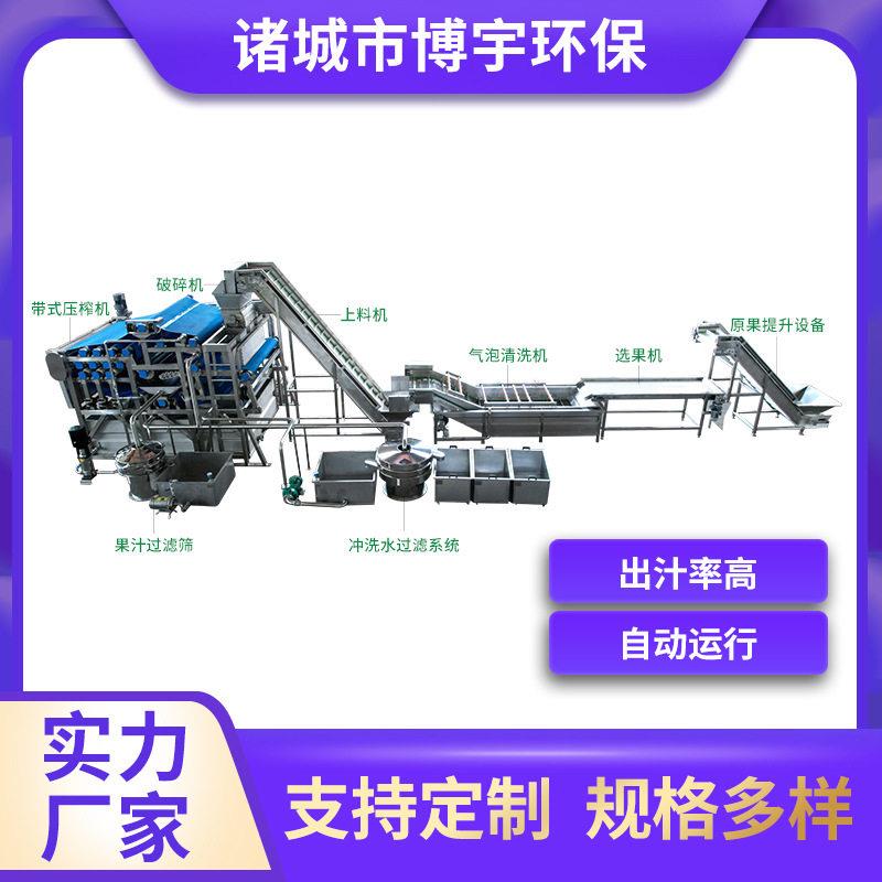 博宇苹果浓缩汁成套设备厂家供应大型全自动海棠果雪梨果汁压榨机