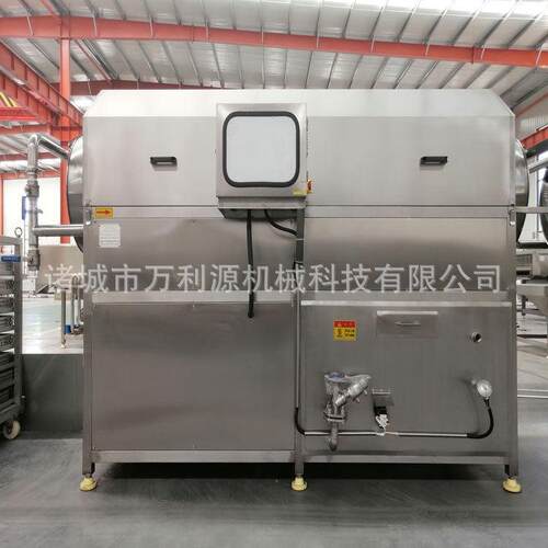 材滚筒清洗烘干线全自动黄精桔梗喷淋式清洗设备带毛刷去杂