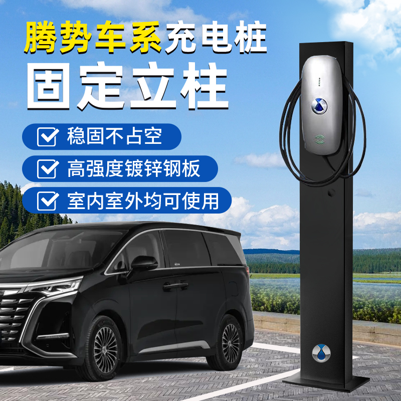 适用腾势D9/N9/N7/N8/Z9GT/X充电桩立柱杆中间车V位充电杆固定支