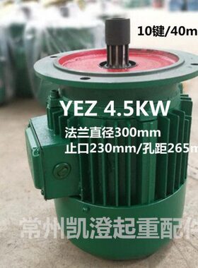 河南真牛电机YEZ112L-4 4.5KW锥形转子三相异步电动机 架桥机电机