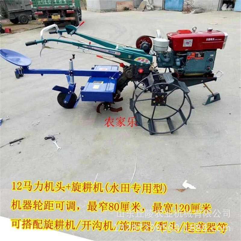 新型手扶拖拉机山地硬土地耕地jzi机农用手扶拖拉机旋耕机出口非
