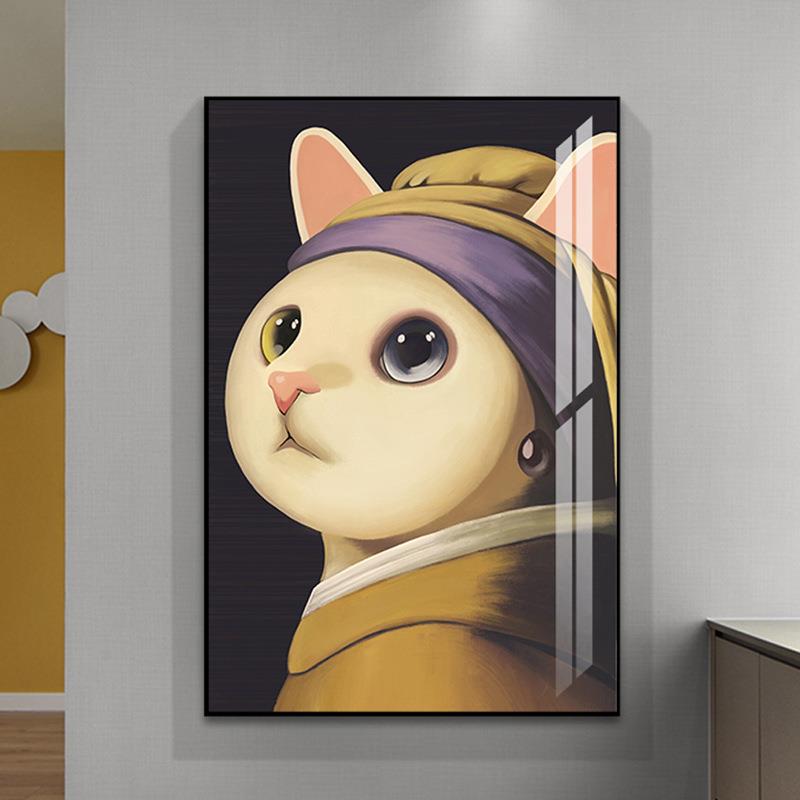 北欧入户玄关装饰画现代简约竖版走廊过道客厅民宿挂画壁画