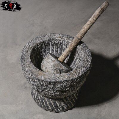 石臼老石槽打糍粑石缸老物件打年糕石头花盆鱼缸庭院装饰摆件家用