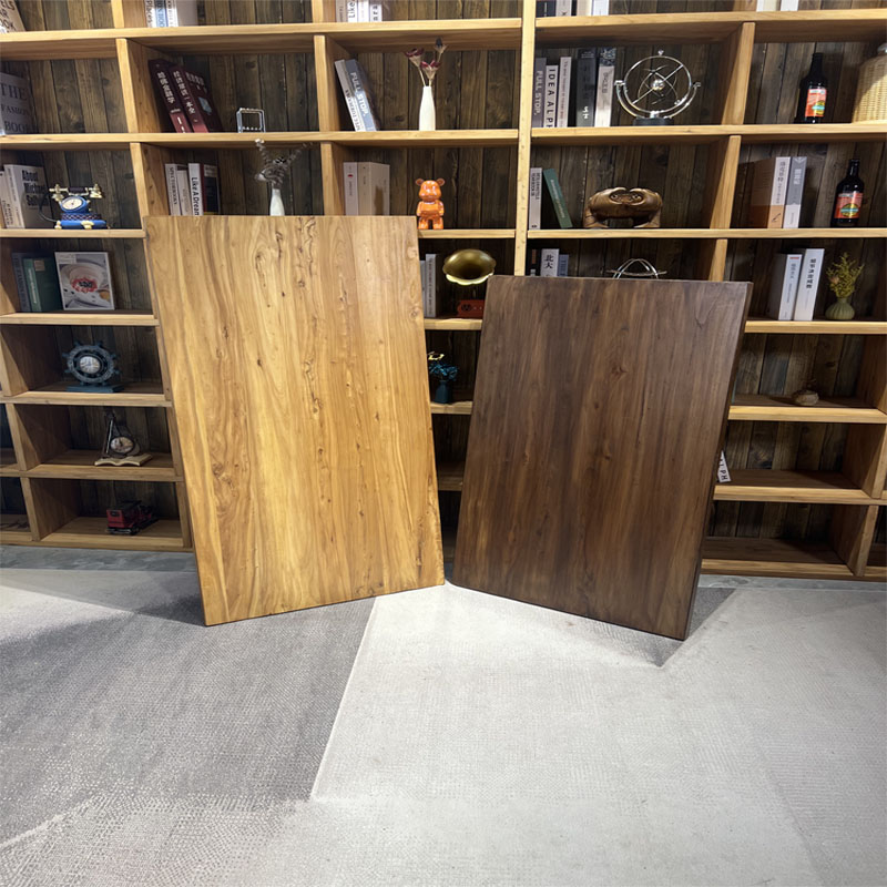 老榆木实木大板风化桌p面板旧木板复古吧台餐桌飘窗板书桌面板定