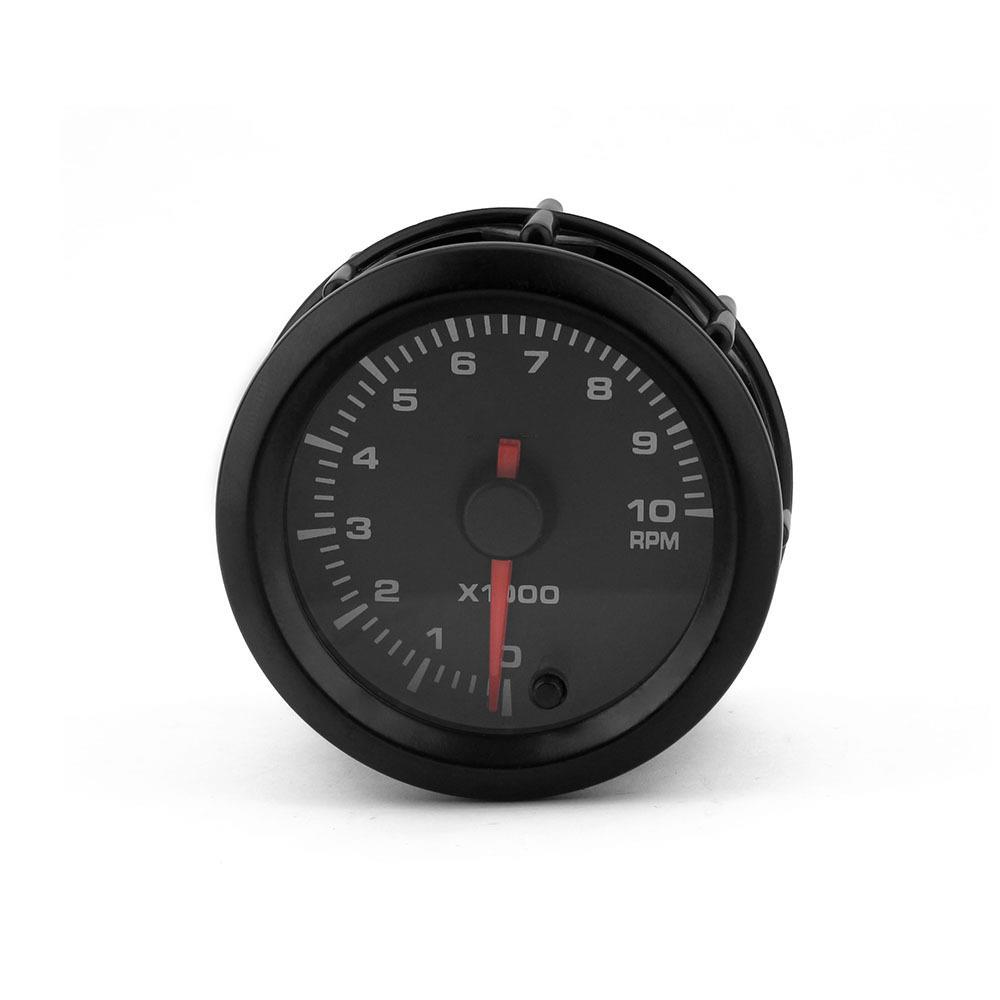 汽车改装转速表12V52mm0~10000RPM 高速步进电机七彩指针式转速表