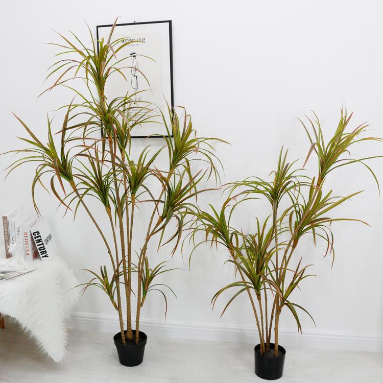仿真植物七彩铁盆栽仿真假绿植盆景假树客厅沙发家居落地装饰造景