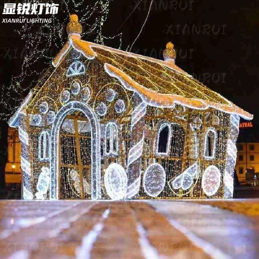 室外仿真装饰led雪屋 灯光造型房子模型造型灯装饰灯滴胶户外
