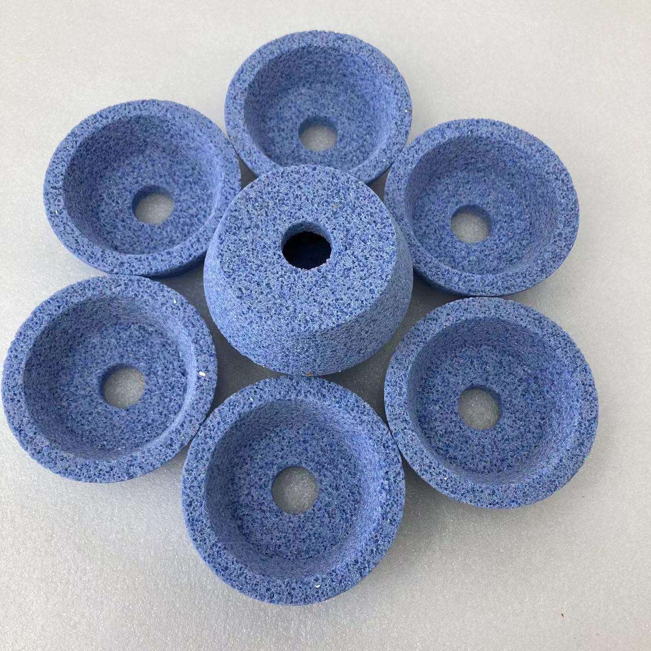 科美陶瓷大气孔碗型砂轮 100外径3SG端面磨沙轮 磨铸钢好用磨轮图片