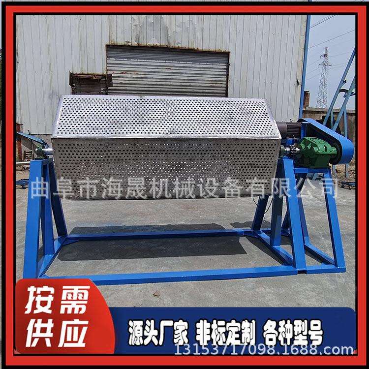 汽修零件六角滚筒抛光机 薄铁片研磨除锈机 海晟铁板除锈干磨机