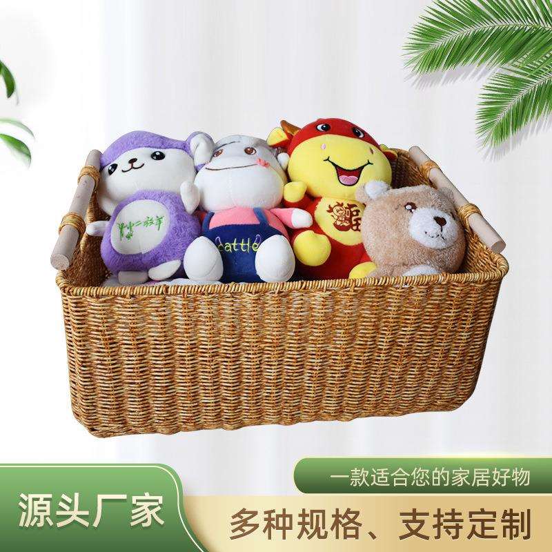 仿藤编无盖收纳筐浴室脏衣篮酒店家用收纳箱仿卧室衣物整理箱
