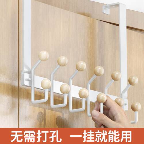 加长款卧室门上挂钩挂衣架6cm厚门 入户门后衣服衣帽收纳架免打孔