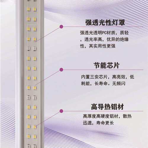 大棚30W绿植led花卉植物灯全光谱育苗植物补光灯管t8植物生长灯条