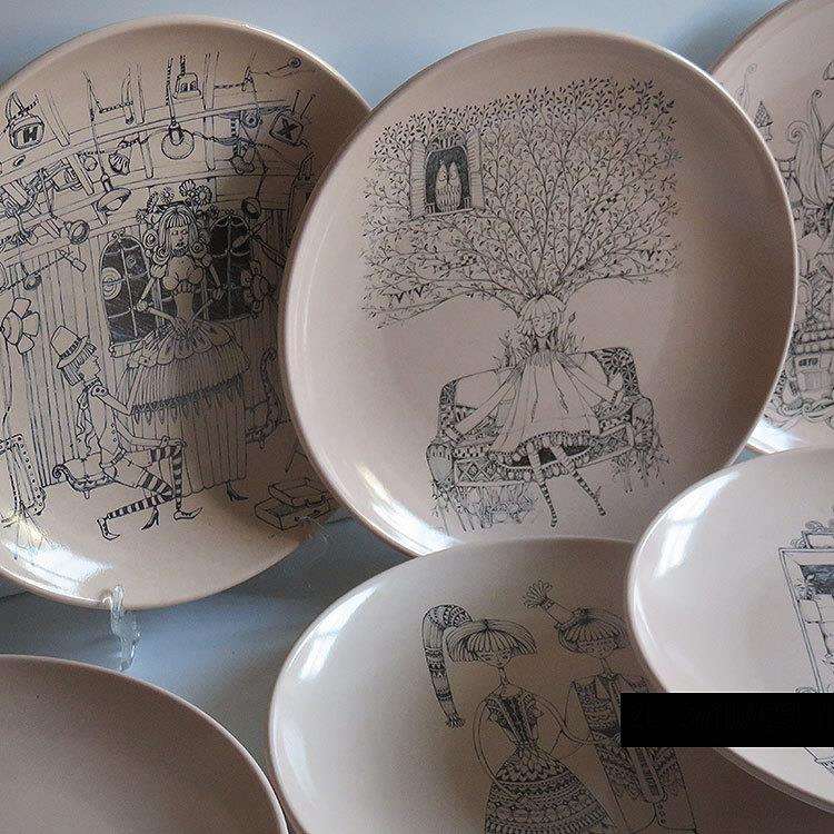 MrSithZam装饰画挂盘插画组合墙饰装饰盘壁挂盘子墙创意盘软装画
