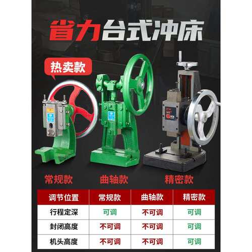 手啤机手动压力机40冲压机小台式小型手压机手摇圆盘手动冲床JH60