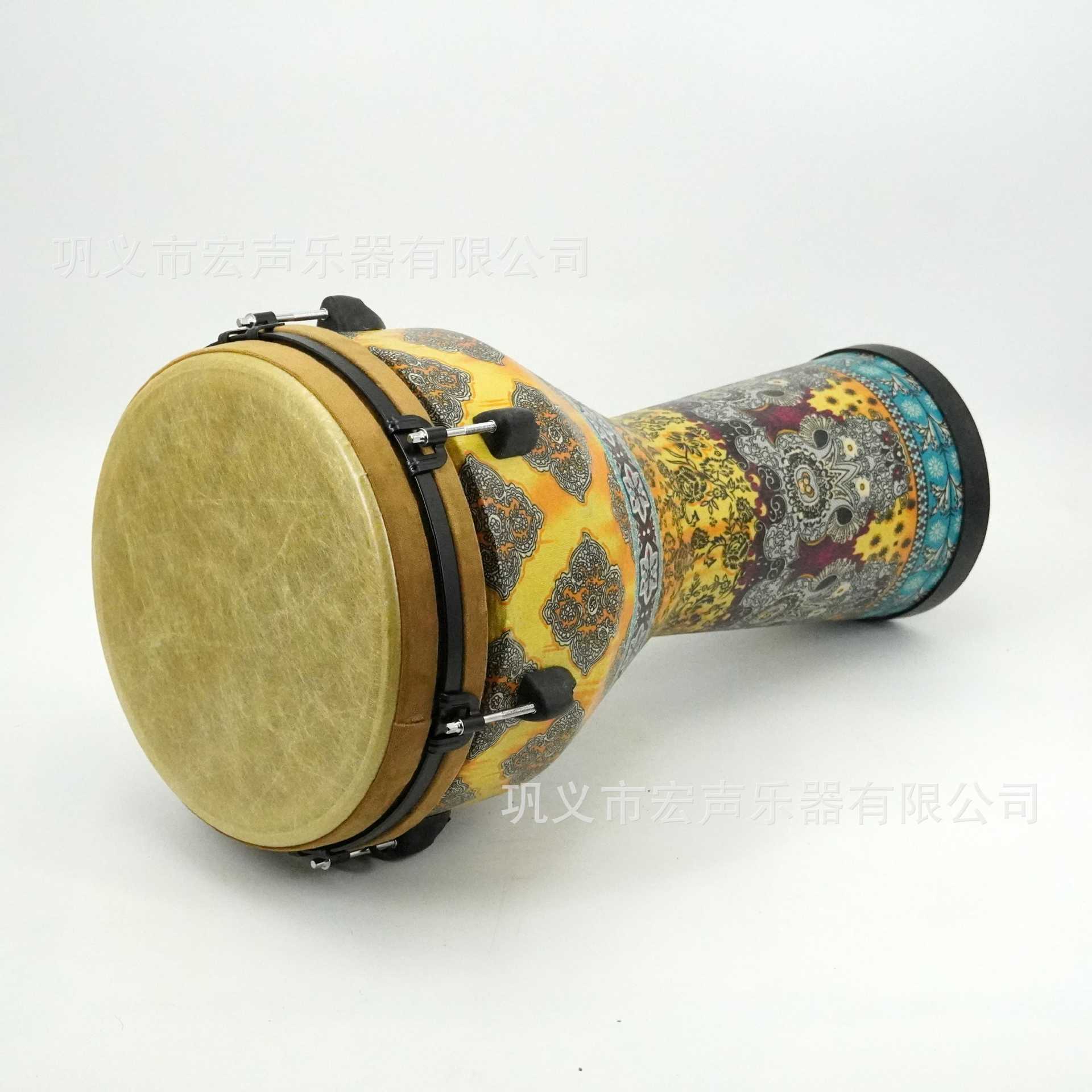 可调音非洲鼓专业级复合鼓皮整木掏空非洲手鼓机械实木益智