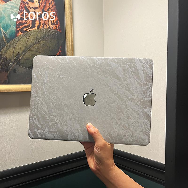 创意褶皱质感M4 Macbook Pro保护壳 皮质14寸Macbook Air适用 透明13寸电脑外壳