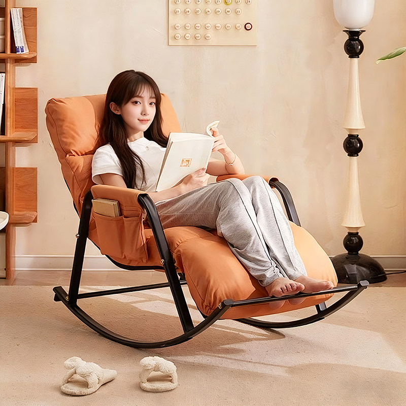 家用阳台休闲椅摇椅大人躺椅子单人懒人沙发摇摇椅客厅躺椅可睡觉