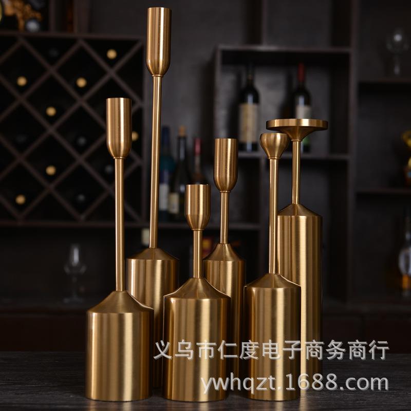 欧式 烛台6件套 金属电镀 婚庆道具烛台 家居软装 工艺品 摆件