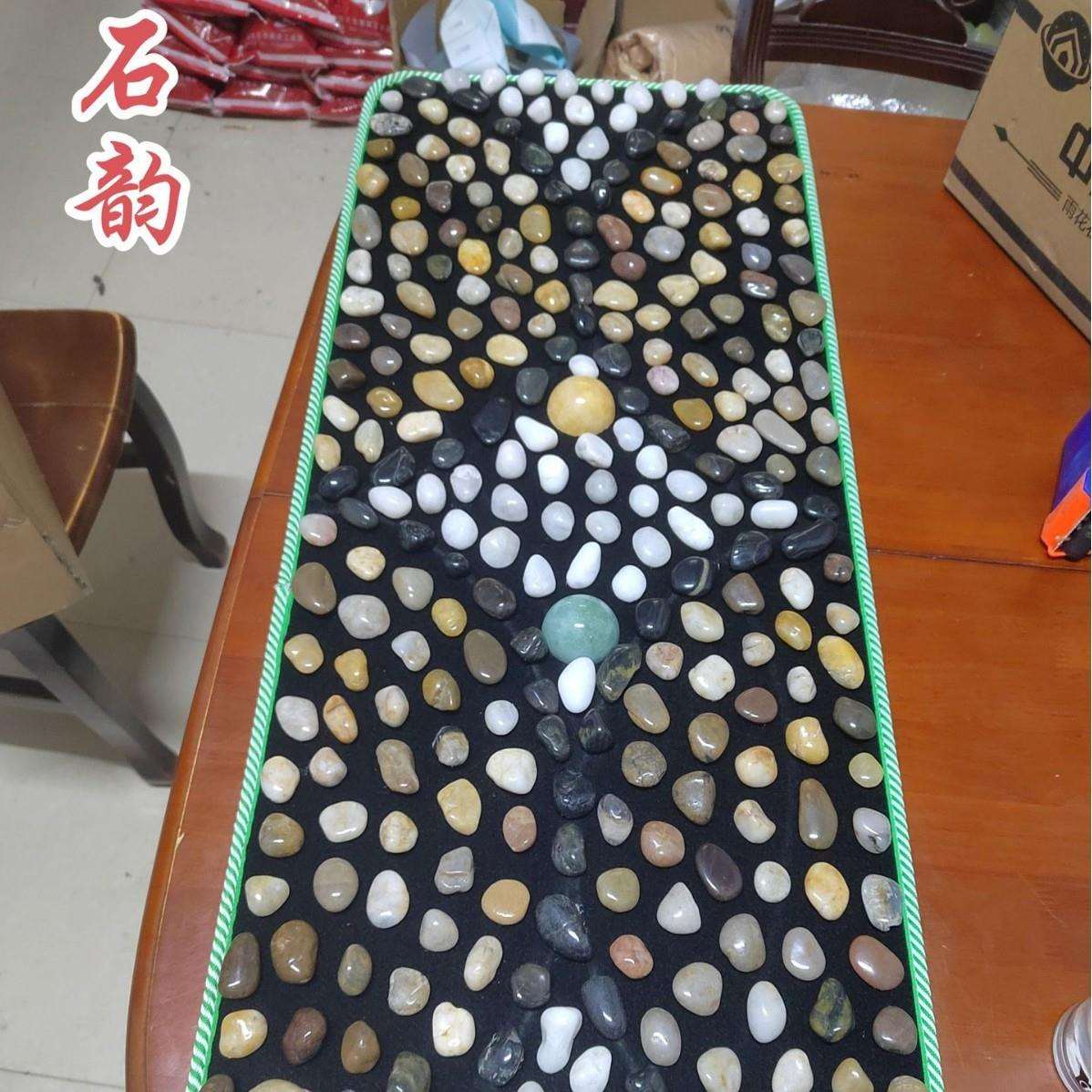 一体雨花石足底按摩垫石子路垫子石头路鹅卵石路石头按摩步道