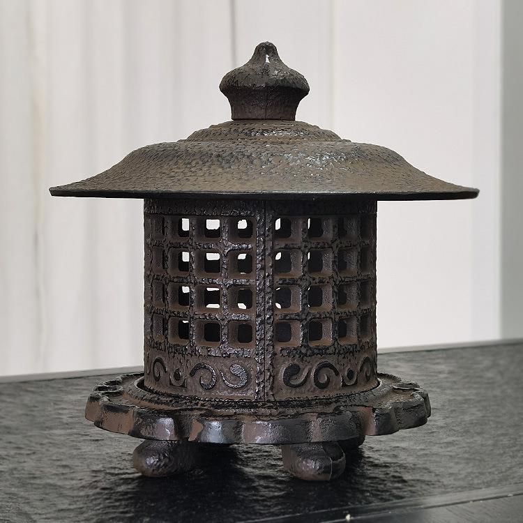 仿古宫灯古代雪见灯铁艺烛台传统装饰仿真怀旧铸铁建筑复古长安灯