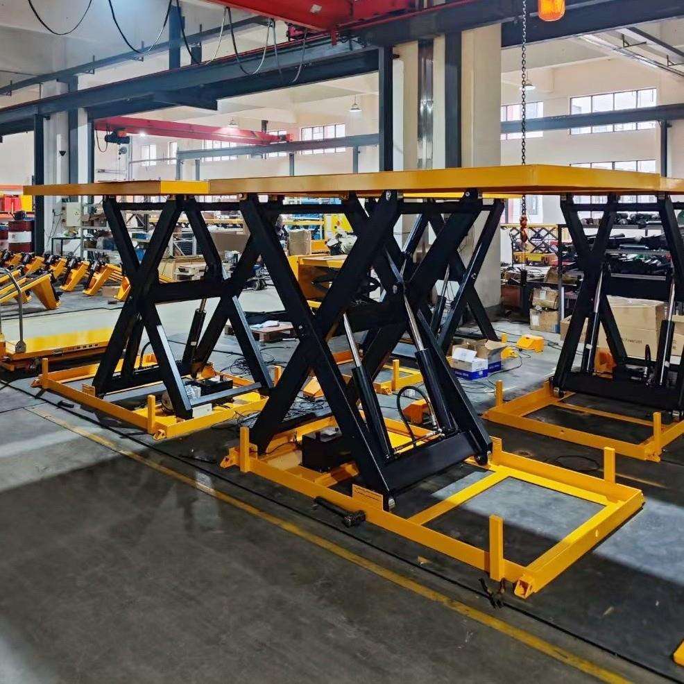 普尔夫非标双叉剪式升降平台固定式货梯电动提升机举升台模具升降