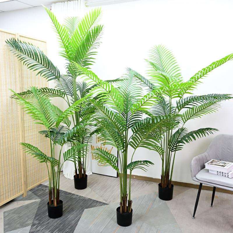 北欧仿真盆栽假植物室内假树绿植盆景热带凤尾葵散尾葵贵妃葵现货