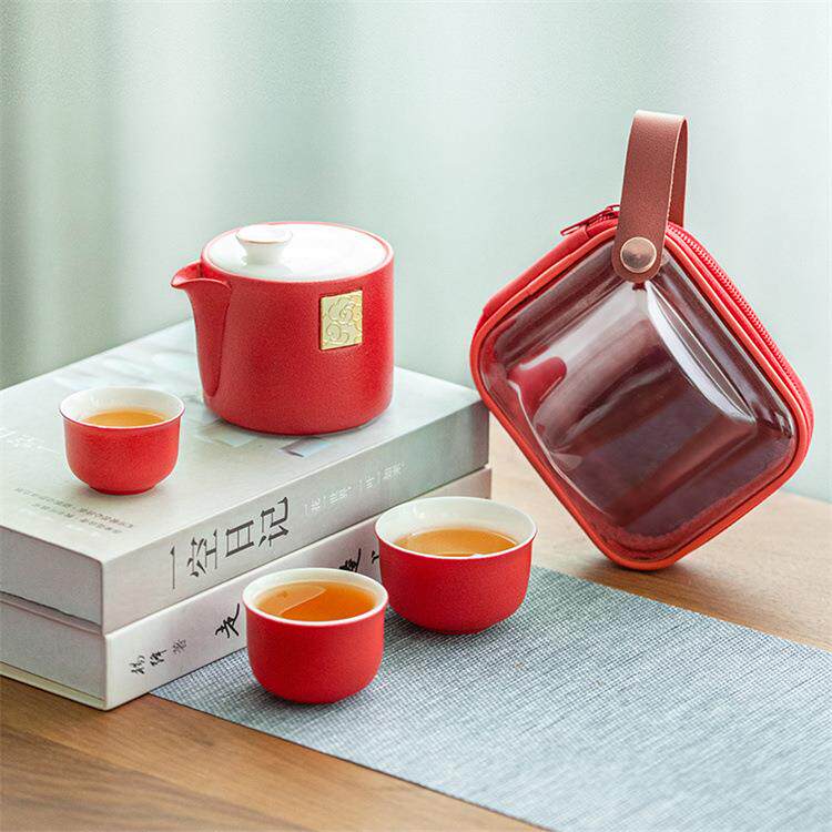 TAYOHYA鎏金如意旅行茶具组6件套TA31-0053BP旅行茶具