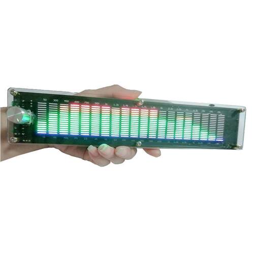 LED2015音乐频谱电平灯多模式DSP均衡器EQ声控拾音彩色亚克力外壳